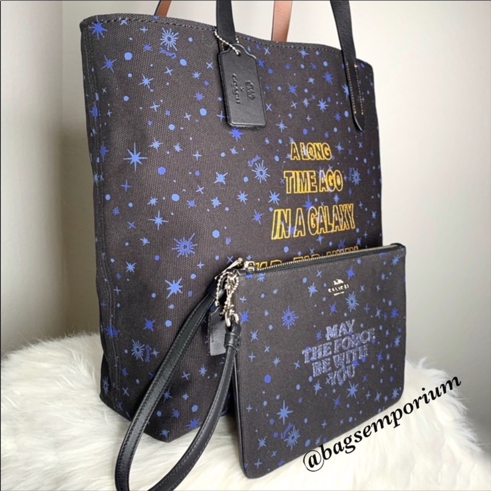 Coach x Star Wars Large Canvas Tote Pouch Set - Picture 3 of 8